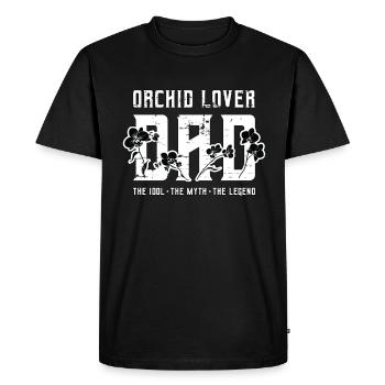 Orchid Lover Dad The Idol The Myth The Gardener - Men's Premium Organic T-Shirt - black - Front - Nico (187cm)