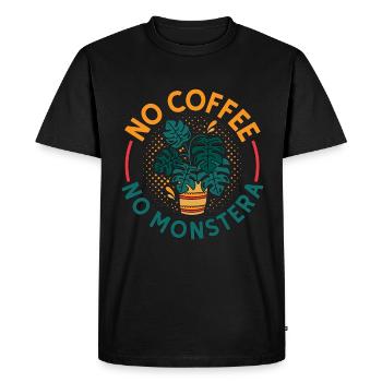 Monster Lover No Coffee Indoor Plants Coffee Lover - Men's Premium Organic T-Shirt - black - Front - Nico (187cm)