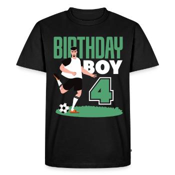4e anniversaire 4 ans de football joueur de football - T-shirt Premium bio Homme - noir - Devant - Nico (187cm)