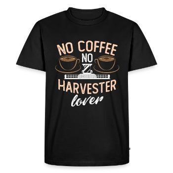 Harvester Lover No Coffee No Farmer Coffee Lover - Men's Premium Organic T-Shirt - black - Front - Nico (187cm)