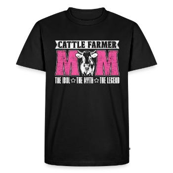 Éleveur de bovins Maman L’idole Le mythe Producteur laitier - T-shirt Premium bio Homme - noir - Devant - Nico (187cm)