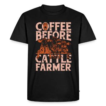 Éleveur de bovins Producteur de café Producteur laitier Amateur de café - T-shirt Premium bio Homme - noir - Devant - Nico (187cm)