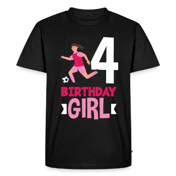 4e anniversaire 4 ans de football joueur de football - T-shirt Premium bio Homme - noir - Devant - Nico (187cm)