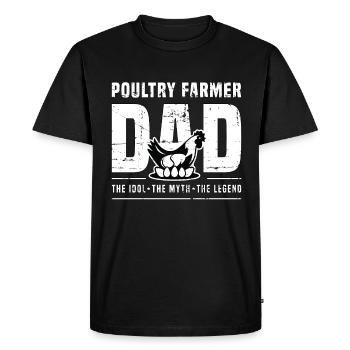 Poultry Farmer Dad The Idol The Poultry Breeder - Men's Premium Organic T-Shirt - black - Front - Nico (187cm)
