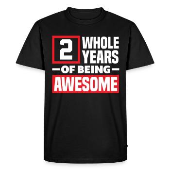 Fête d’anniversaire pour enfants du 2e anniversaire - T-shirt Premium bio Homme - noir - Devant - Nico (187cm)