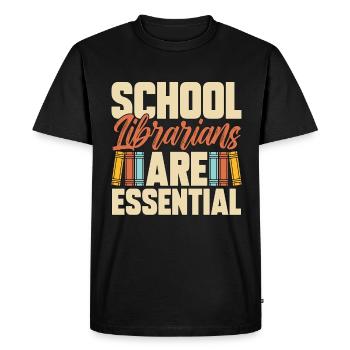 Librarian School Librarians Are Reading Teacher - Men's Premium Organic T-Shirt - black - Front - Nico (187cm)