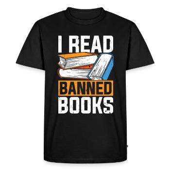 Librarian I Read Banned Books Library Librarians - Men's Premium Organic T-Shirt - black - Front - Nico (187cm)