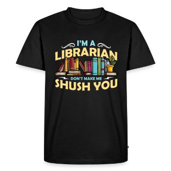 Je suis un bibliothécaire Ne faites pas des bibliothécaires accros aux livres - T-shirt Premium bio Homme - noir - Devant - Nico (187cm)