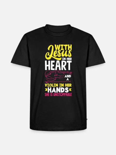 Violin Violin Violinist Violin Player - Men's Premium Organic T-Shirt - black