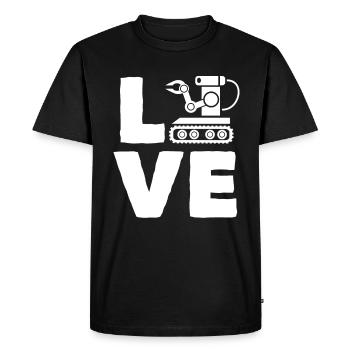 Programmeur de robots robotiques - T-shirt Premium bio Homme - noir - Devant - Nico (187cm)