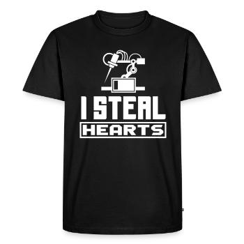 Programmeur de robots robotiques - T-shirt Premium bio Homme - noir - Devant - Nico (187cm)