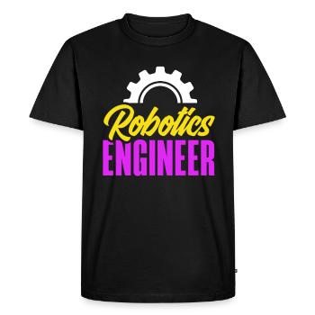 Programmeur de robots robotiques - T-shirt Premium bio Homme - noir - Devant - Nico (187cm)