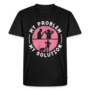 Pig Farmer My Problem My Pictogram Mom Pig Farm - Men's Premium Organic T-Shirt - black - Front - Nico (187cm)