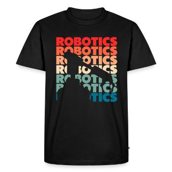 Programmeur de robots robotiques - T-shirt Premium bio Homme - noir - Devant - Nico (187cm)