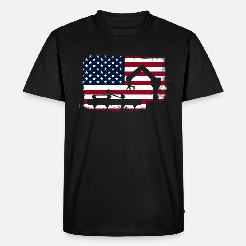 Robotik Roboter Programmierer - Männer Premium Bio T-Shirt - Schwarz