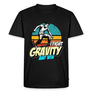 Parkour I Fight Gravity And Backflip Parkour Lover - Men's Premium Organic T-Shirt - black - Front - Nico (187cm)