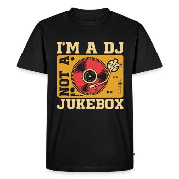 Disc Jockey Je suis un DJ Pas un Disc Jockeys De Platine - T-shirt Premium bio Homme - noir - Devant - Nico (187cm)