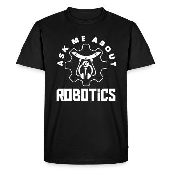 Programmeur de robots robotiques - T-shirt Premium bio Homme - noir - Devant - Nico (187cm)