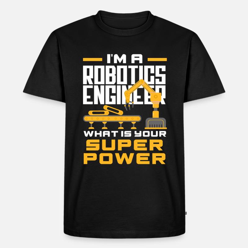 Robotik Roboter Programmierer - Männer Premium Bio T-Shirt - Schwarz