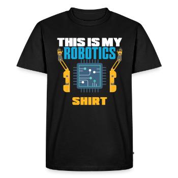 Programmeur de robots robotiques - T-shirt Premium bio Homme - noir - Devant - Nico (187cm)