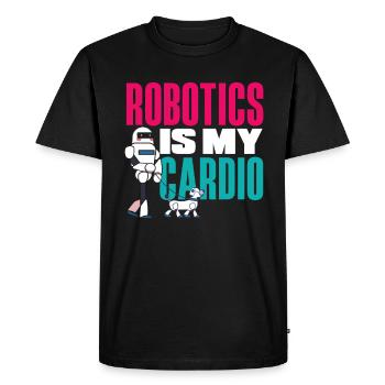 Programmeur de robots robotiques - T-shirt Premium bio Homme - noir - Devant - Nico (187cm)