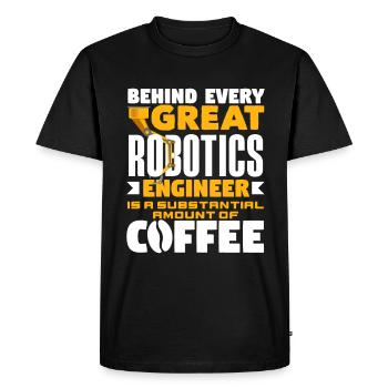 Programmeur de robots robotiques - T-shirt Premium bio Homme - noir - Devant - Nico (187cm)