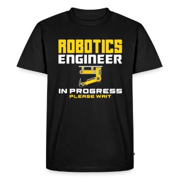 Programmeur de robots robotiques - T-shirt Premium bio Homme - noir - Devant - Nico (187cm)