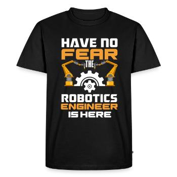 Programmeur de robots robotiques - T-shirt Premium bio Homme - noir - Devant - Nico (187cm)