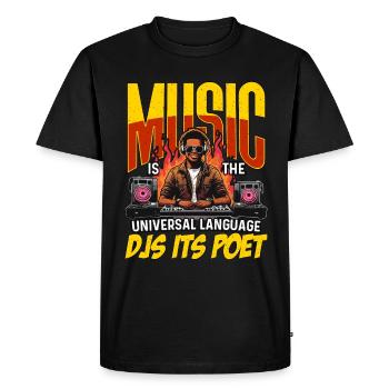 Disc Jockey Music est le disque vinyle universel - T-shirt Premium bio Homme - noir - Devant - Nico (187cm)