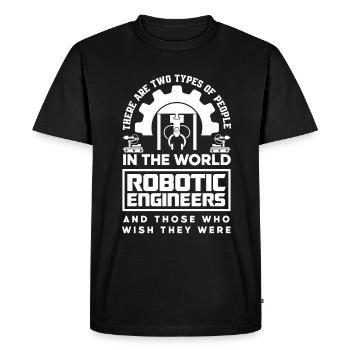 Programmeur de robots robotiques - T-shirt Premium bio Homme - noir - Devant - Nico (187cm)