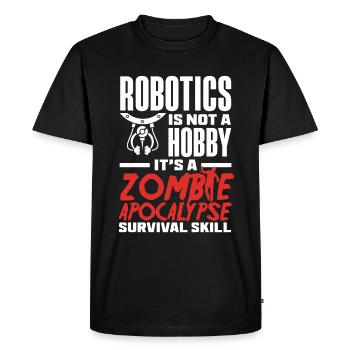 Programmeur de robots robotiques - T-shirt Premium bio Homme - noir - Devant - Nico (187cm)