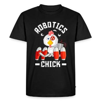 Programmeur de robots robotiques - T-shirt Premium bio Homme - noir - Devant - Nico (187cm)