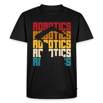 Programmeur de robots robotiques - T-shirt Premium bio Homme - noir - Devant - Nico (187cm)