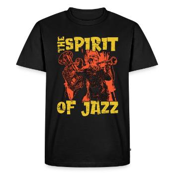 Musique Jazz L’ du musicien de jazz Saxophoniste - T-shirt Premium bio Homme - noir - Devant - Nico (187cm)