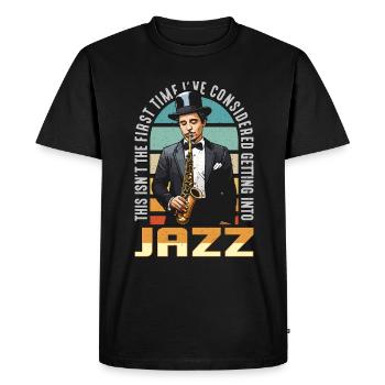 Jazz Music Ce n’est pas la première fois que le saxophoniste - T-shirt Premium bio Homme - noir - Devant - Nico (187cm)