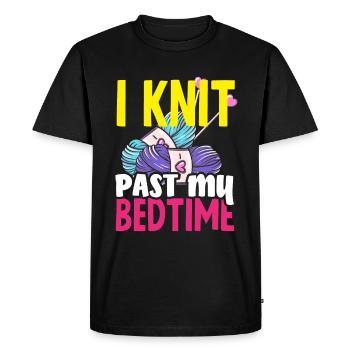 Funny Knitting Knitting Needle Gift - Men's Premium Organic T-Shirt - black - Front - Nico (187cm)