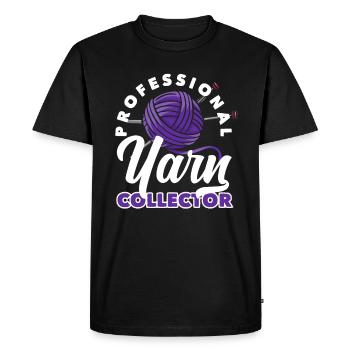 Funny Knitting Knitting Needle Gift - Men's Premium Organic T-Shirt - black - Front - Nico (187cm)