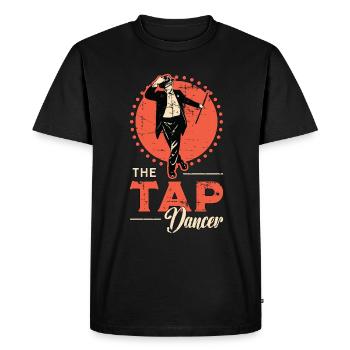 Claquettes La Danseuse de claquettes Danse contemporaine - T-shirt Premium bio Homme - noir - Devant - Nico (187cm)
