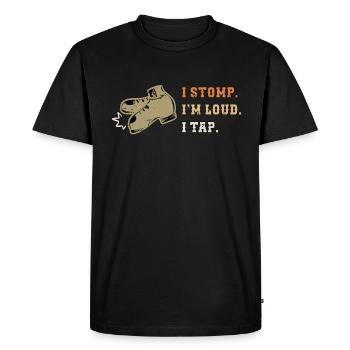 Claquettes Je Piétine Je Suis Bruyant Claquettes Danseuse de claquettes - T-shirt Premium bio Homme - noir - Devant - Nico (187cm)