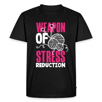 Funny Knitting Knitting Needle Gift - Men's Premium Organic T-Shirt - black - Front - Nico (187cm)