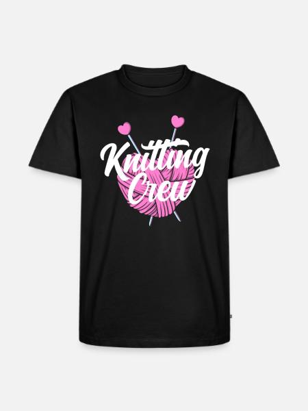 Funny Knitting Knitting Needle Gift - Men's Premium Organic T-Shirt - black
