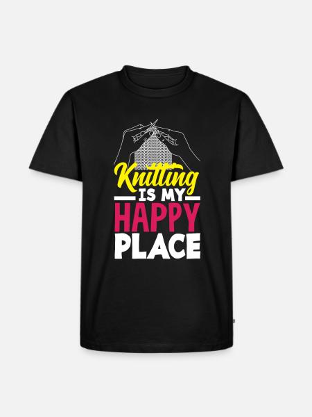 Funny Knitting Knitting Needle Gift - Men's Premium Organic T-Shirt - black