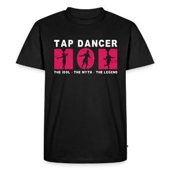 Danseuse de claquettes Maman L’idole Le mythe Les claquettes - T-shirt Premium bio Homme - noir - Devant - Nico (187cm)
