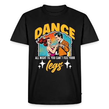 Danse de salon Toute la nuit Danse de salon Danseuse de salon - T-shirt Premium bio Homme - noir - Devant - Nico (187cm)