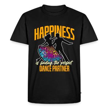 Ballroom Dance Happiness Is Finding Dance Floor - Men's Premium Organic T-Shirt - black - Front - Nico (187cm)