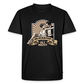 Danse de salon Je veux Quickstep Danse de salon - T-shirt Premium bio Homme - noir - Devant - Nico (187cm)