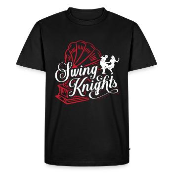 Danse Swing Chevaliers Swing Lindy Hop Danseur Swing - T-shirt Premium bio Homme - noir - Devant - Nico (187cm)