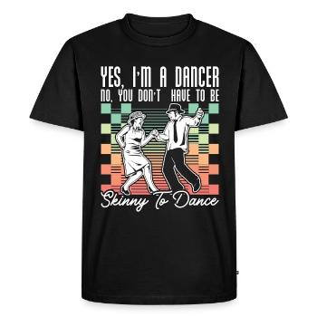 Swing Dance Yes I'm A Dancer Retro Loves Dancing - Men's Premium Organic T-Shirt - black - Front - Nico (187cm)
