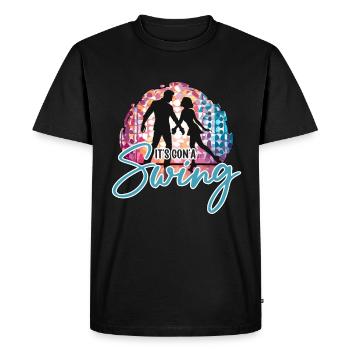 Danse Swing It’s Gon’a Swing aime la danse sportive - T-shirt Premium bio Homme - noir - Devant - Nico (187cm)