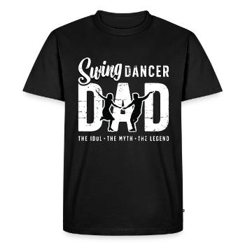 Danseur Swing Papa L’idole Le mythe La musique Swing - T-shirt Premium bio Homme - noir - Devant - Nico (187cm)